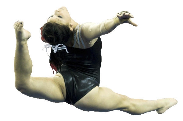 Kat peeks over her shoulder